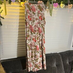 Floral Maxi Wraparound Skirt
